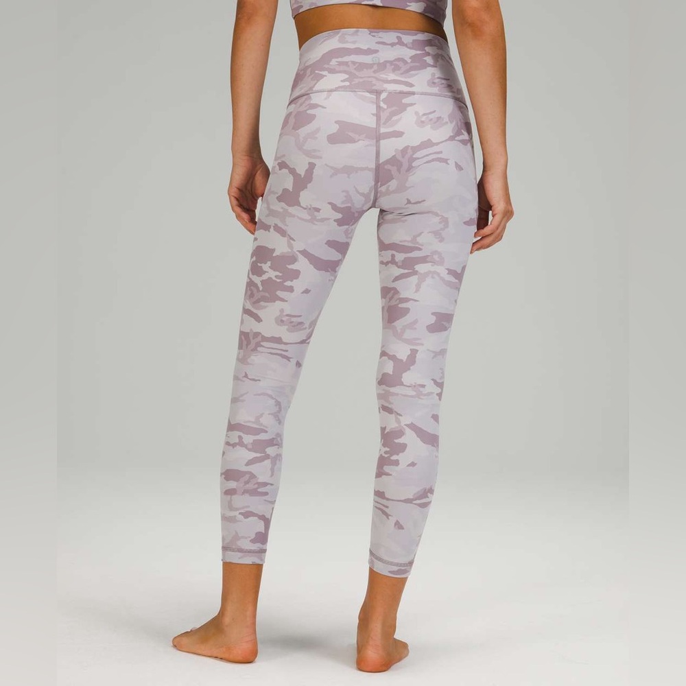 Lululemon 2 Wunder Under High Rise Workout Lounge Athletic Ribbed Camo Leggings